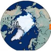 1979년 9월 북극해 빙하의 모습(흰색)
